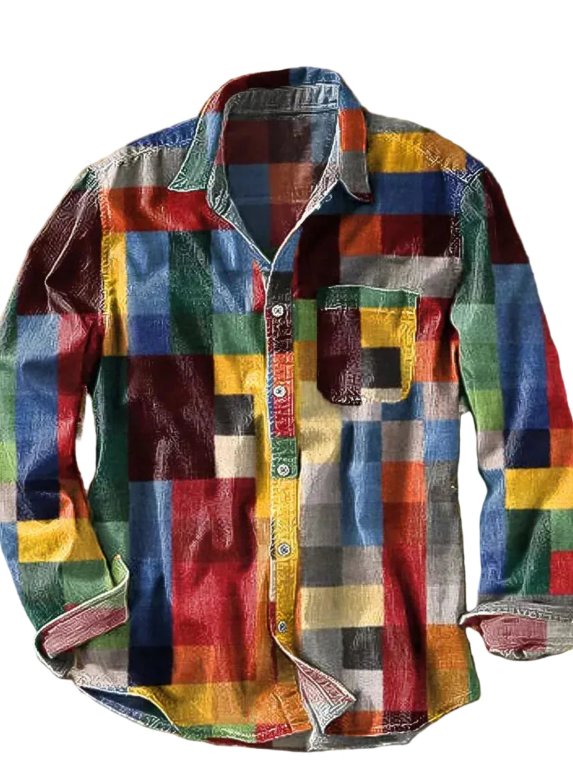 Unisex vintage pikétröja i retrostil. Tidlös, bekväm och mångfärgad för sommar och vår.