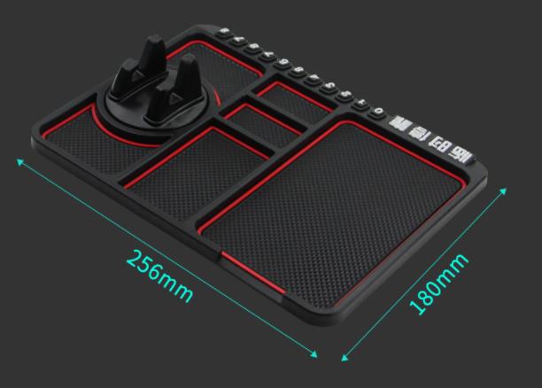 Halkfri silikon mobilhållare för bilens instrumentbräda, universal design för säker körning.