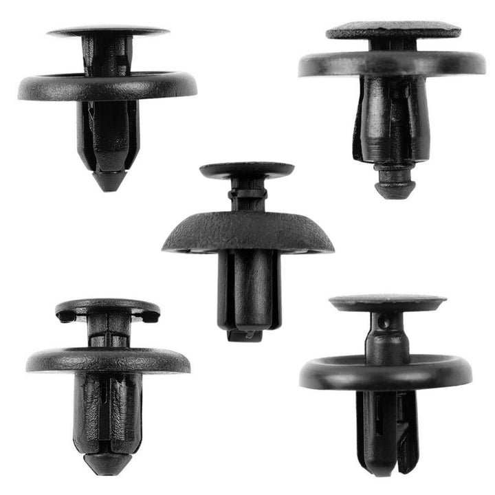 Universellt set med bilfästklämmor för enkel bilreparation. Inkluderar olika nylon- och plastklämmor.