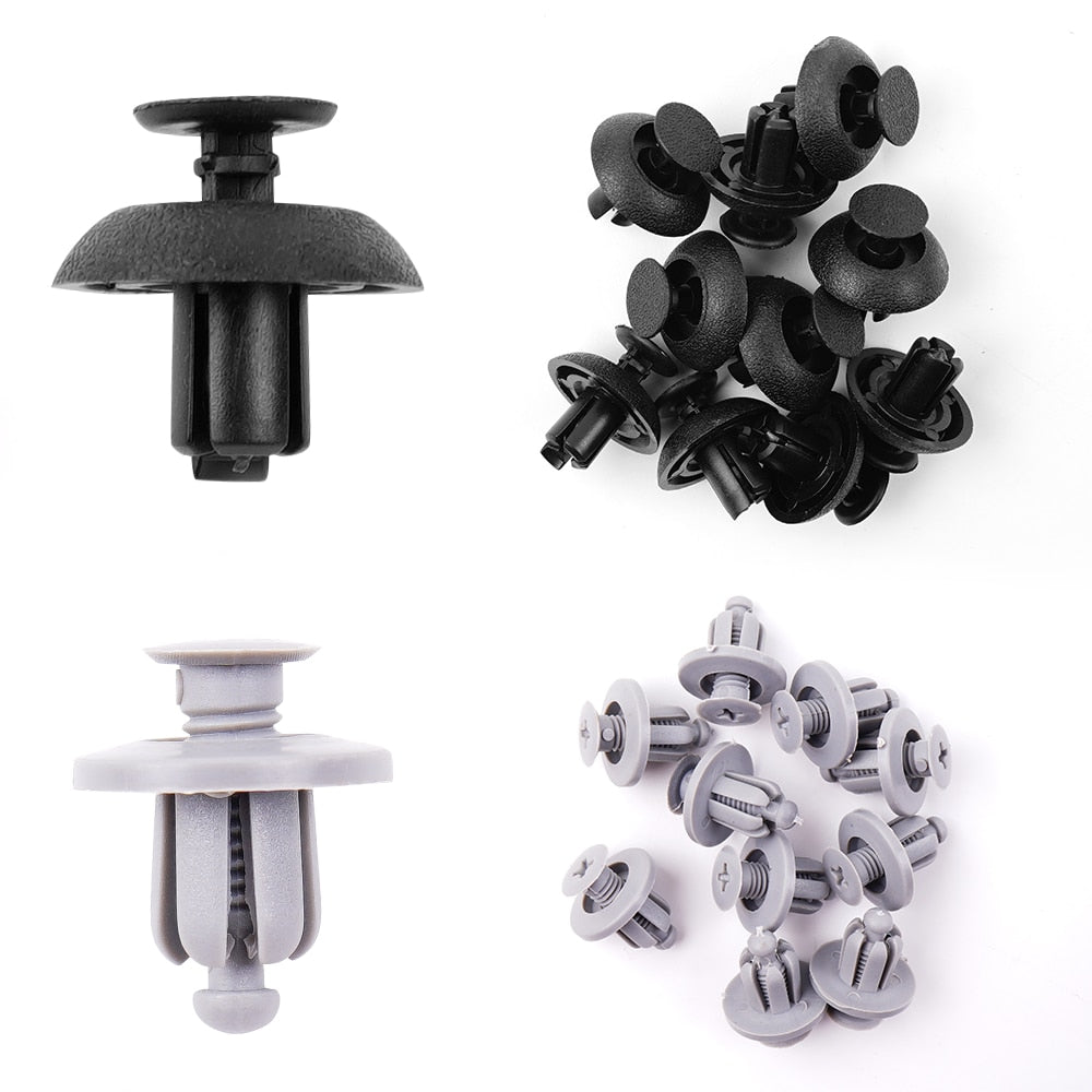 Komplett set med bilfästklämmor, plastklämmor & nylonklämmor. Perfekt verktygssats för fordonsreparation.