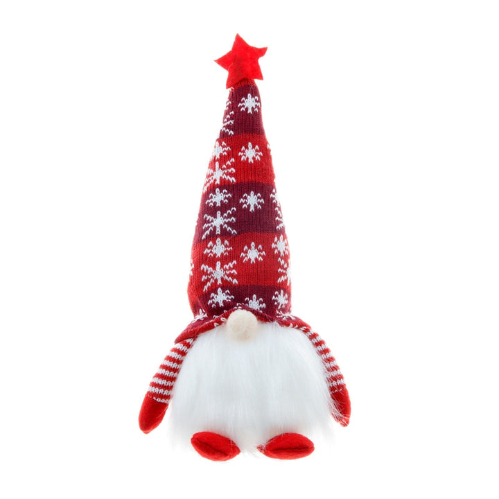 Upplyst jultomte med långt vitt skägg & röd filtluva. Perfekt juldekoration för mysig julstämning.