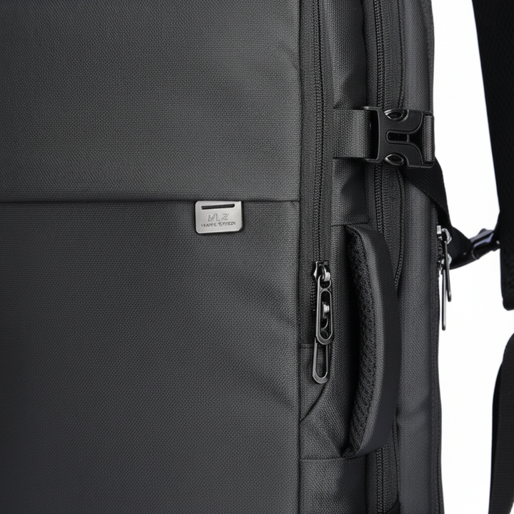 Stilren arbetsryggsäck unisex, utvidgbar för vardagsbruk. TravelX laptopryggsäck, vattenresistent pendling.