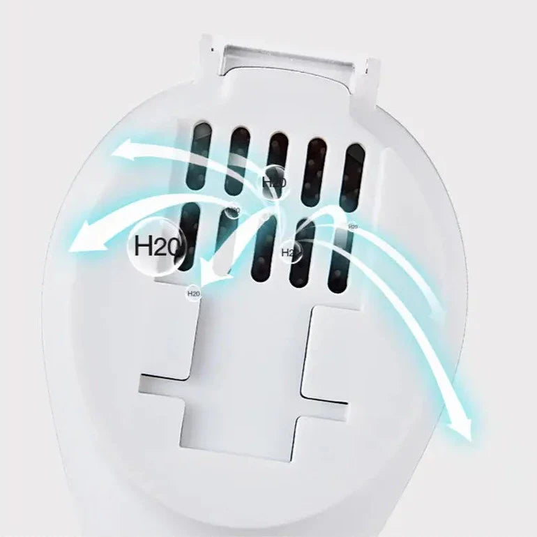 Praktisk toalettborsthållare som är vägghängd, med en hygienisk silikonborste.