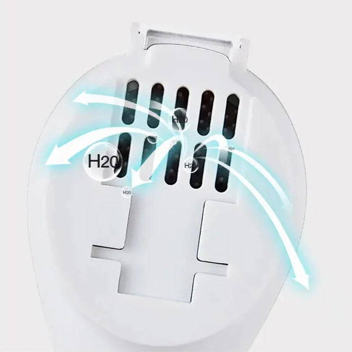Praktisk toalettborsthållare som är vägghängd, med en hygienisk silikonborste.