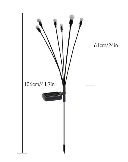 Utomhusljus: Vajande solcells LED-lampa ger magisk eldflugseffekt. Perfekt trädgårdsdekoration för uteplatsen.