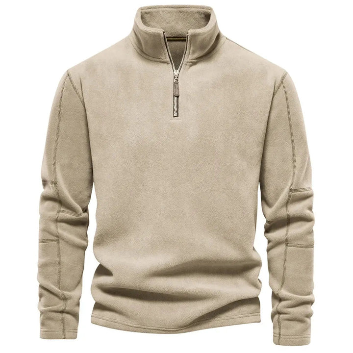 Värmande halskragsweatshirt för herr. Bekväm turtleneck tröja som skyddar mot kyla. Perfekt höstmode.