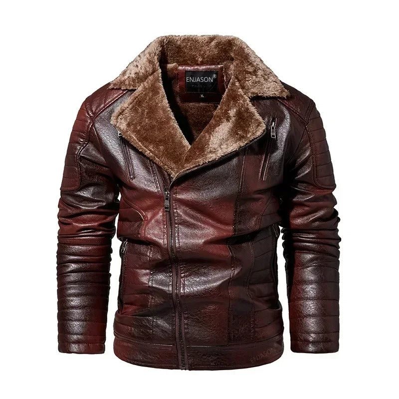 Herr vinterjacka med pälskrage. Håll dig varm & bekväm. Robust design för alla väder.