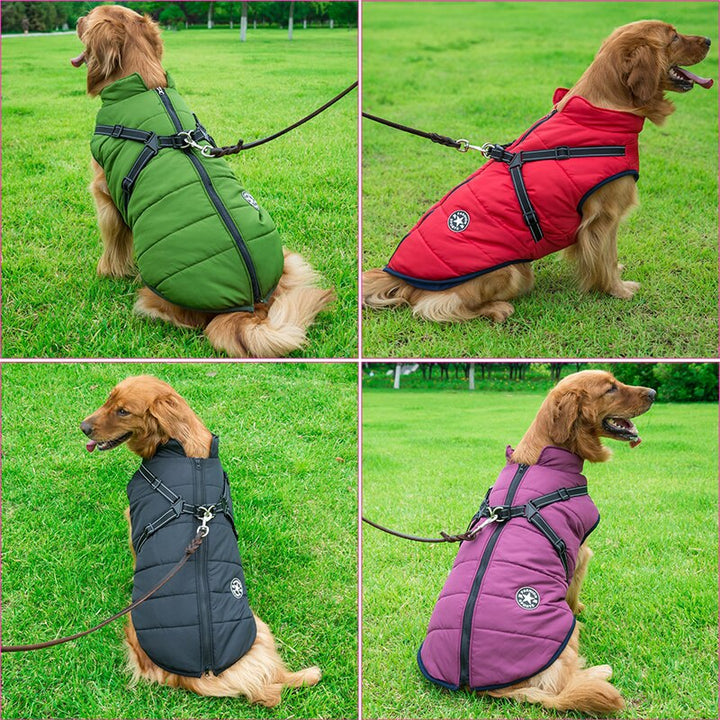 Slitstark hundjacka, vattentät & vindtät med reflexer. Optimal hundutrustning för vinterpromenader.