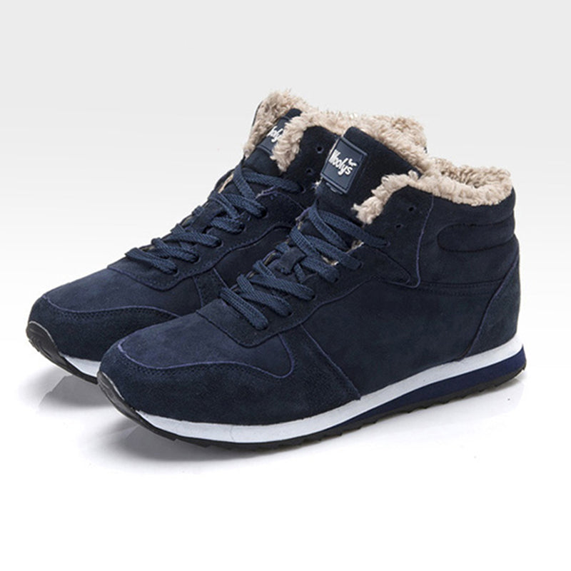 Varma unisex vintersneakers i blått för bekväm stil. Perfekta fritidsskor för höst och vinter, inomhus/utomhus.