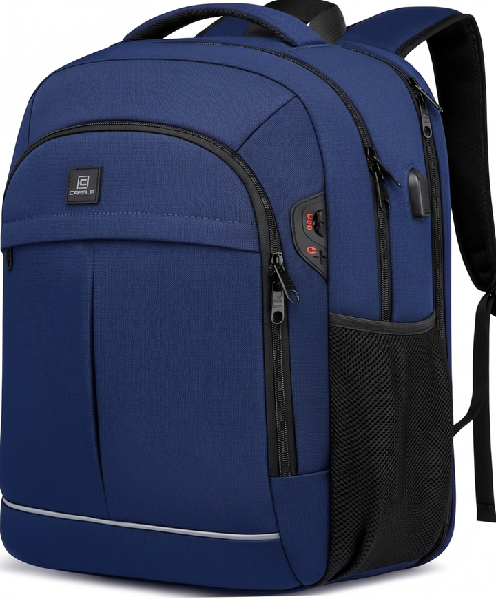 Säkert laptopfack i vattentålig ryggsäck, passar de flesta bärbara datorer. Perfekt för jobbet/skolan.