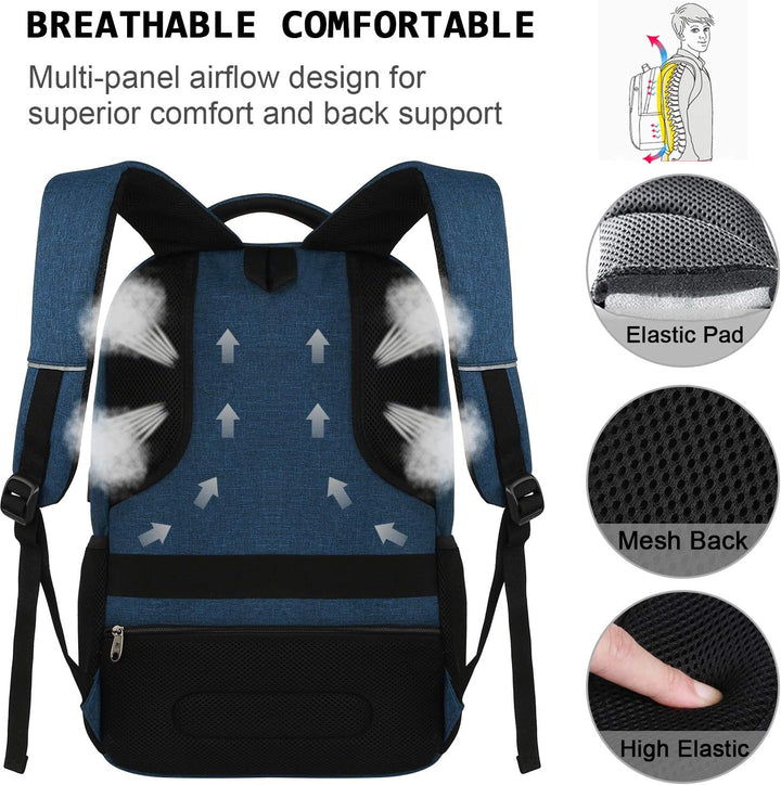 Stilren och vattentålig ryggsäck med ergonomisk design för komfort.