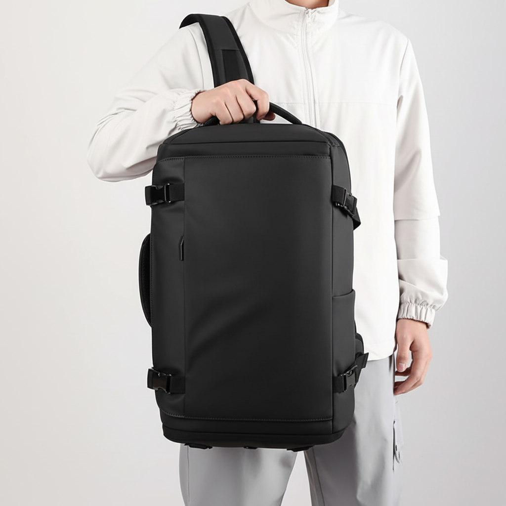 Modern och bekväm unisex laptopryggsäck som arbetsväska. Smart organiserad för professionell användning.