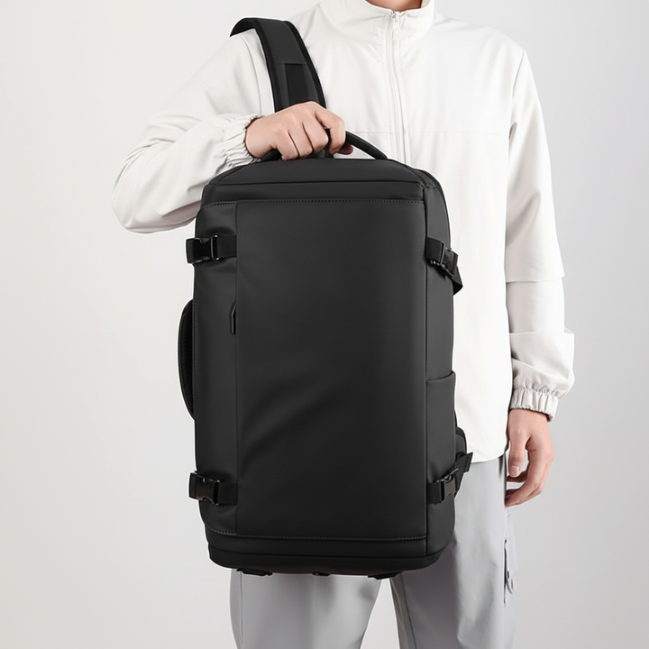Modern och bekväm unisex laptopryggsäck som arbetsväska. Smart organiserad för professionell användning.