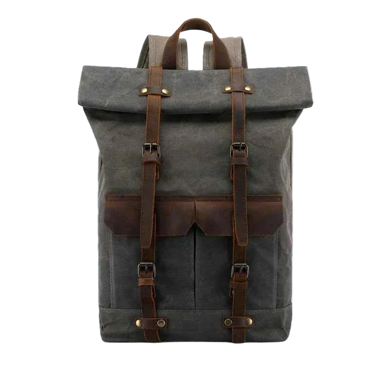 Vattentät campingryggsäck för män, vintage stil. Perfekt för vandring och utomhusbruk, 20L.