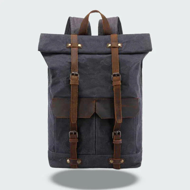 Vintage herrryggsäck 20L, vattentät. Idealisk för camping, vandring och utomhusäventyr i alla väder.