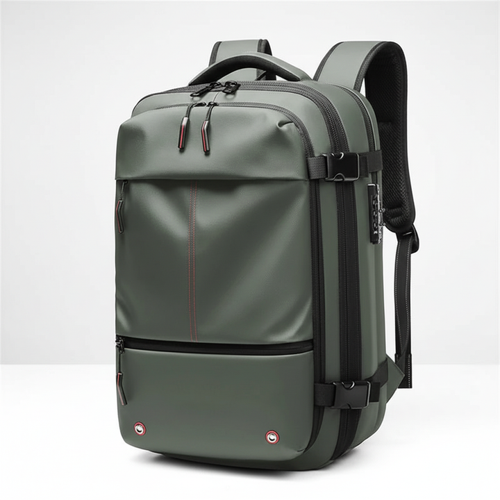 Stilren vattentät ryggsäck, säker för laptop. För arbete, pendling och äventyr. Unisex modell.