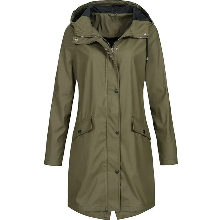 Vindjacka dam: Snygg och praktisk vattentät trenchcoat för kvinnor, perfekt som ytterplagg i alla väder.