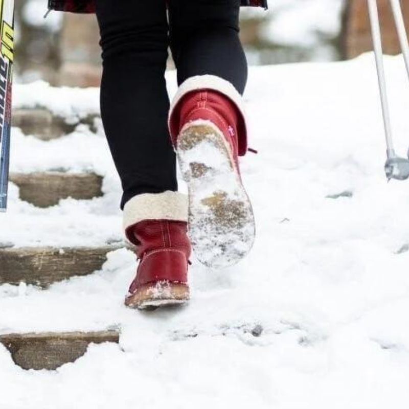 Robusta vattentäta vinterstövlar för kvinnor, designade för snö och is. Varma, bekväma damkängor.