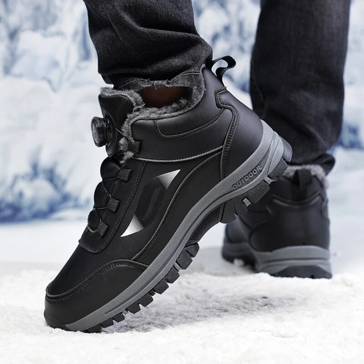 Bekväma vattentäta snökängor för unisex, platt sula, idealiska för vinterpromenader.