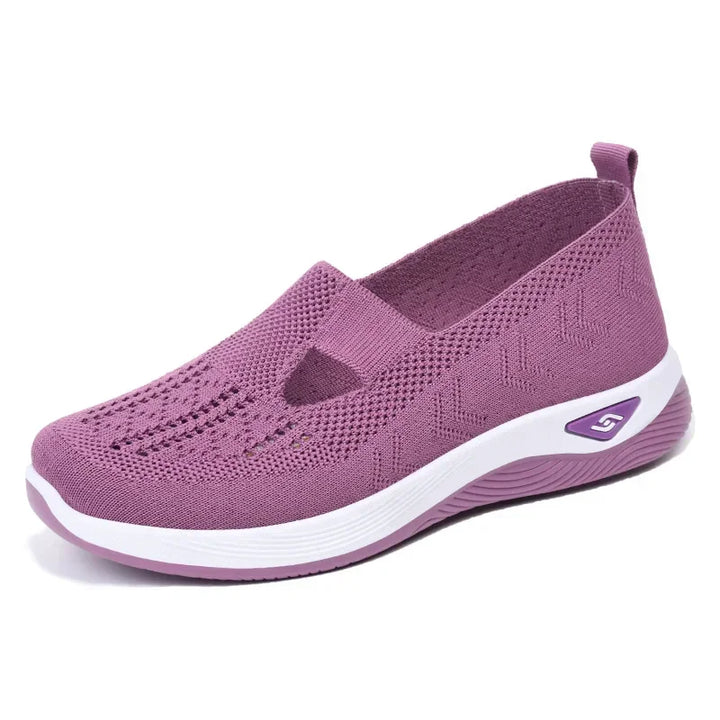 Svarta andningsaktiva sneakers för kvinnor, lätta och bekväma vardagsskor.
